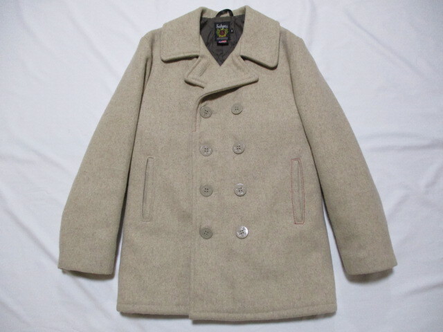 Schott ショット 741R ピーコート Pコート レッドステッチ ベージュ USA製 38拍卖