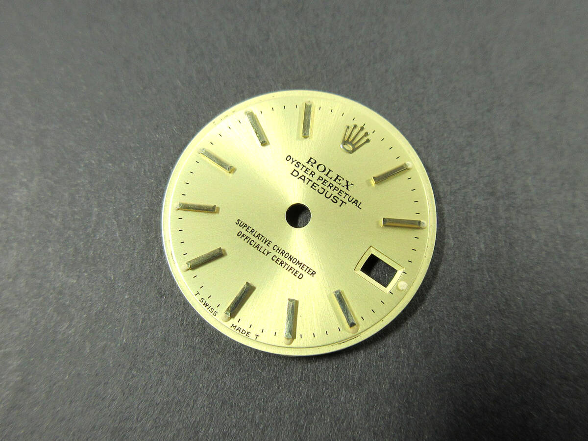 ロレックス 純正 オリジナル デイトジャスト 69173 69178用 レディース シャンパン 文字盤 19.8mm トリチウム夜光 007拍卖