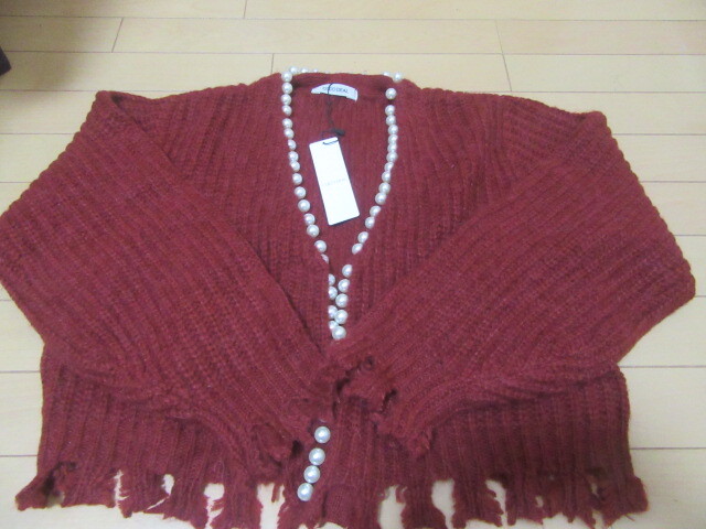 新品COCODEALココディール長袖カーディガンアルパカ入り16500円を即決激安4900円半額以下拍卖