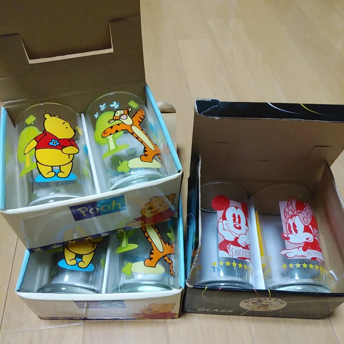 計6個 くまのプーさん4個&ミッキー・ミニー マグカップ 箱入り ディズニーカップ 拍卖