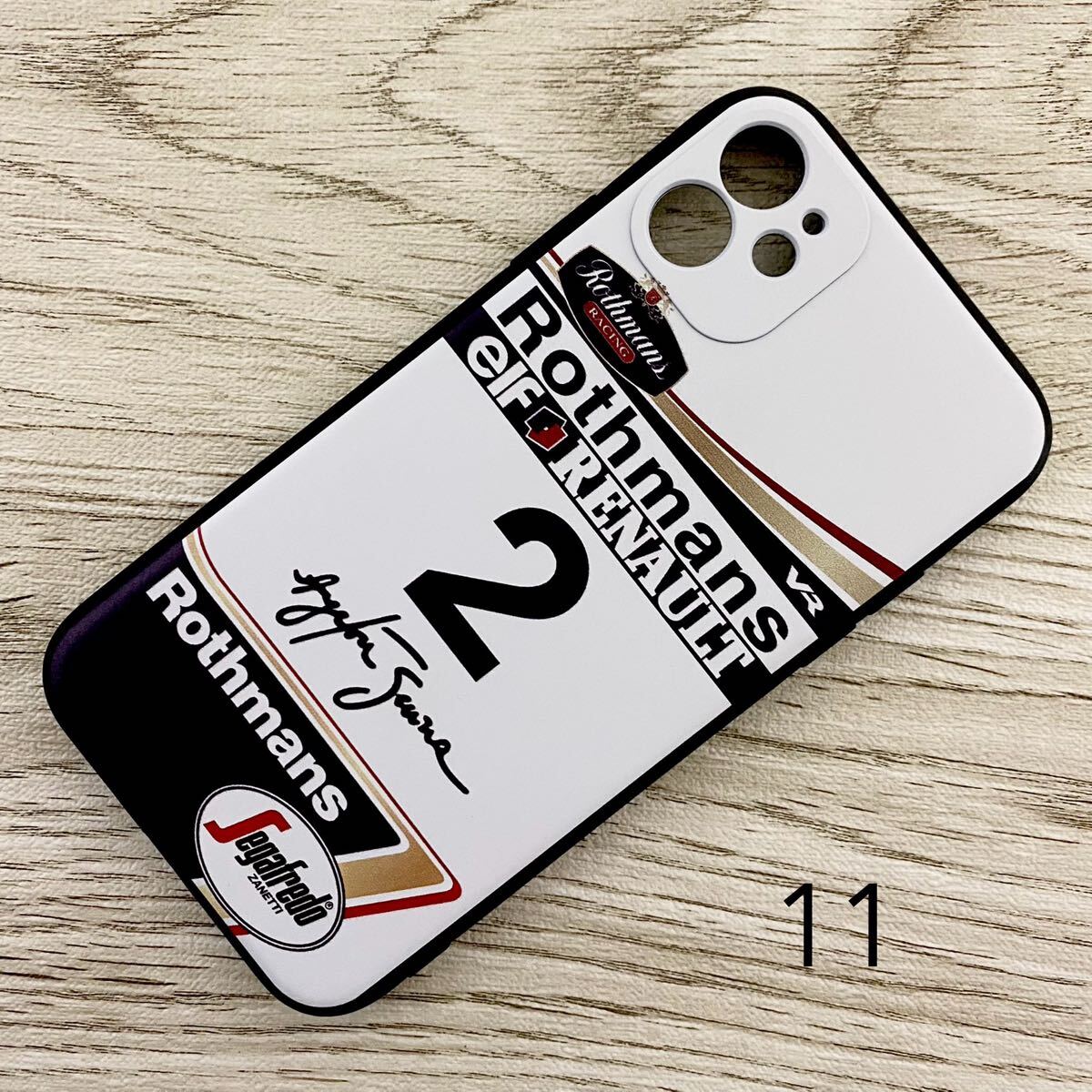 アイルトン・セナ マシン デザイン iPhone 11 ケース F1 ウィリアムズ ルノー FW16 ロスマンズ カラー スマホ拍卖