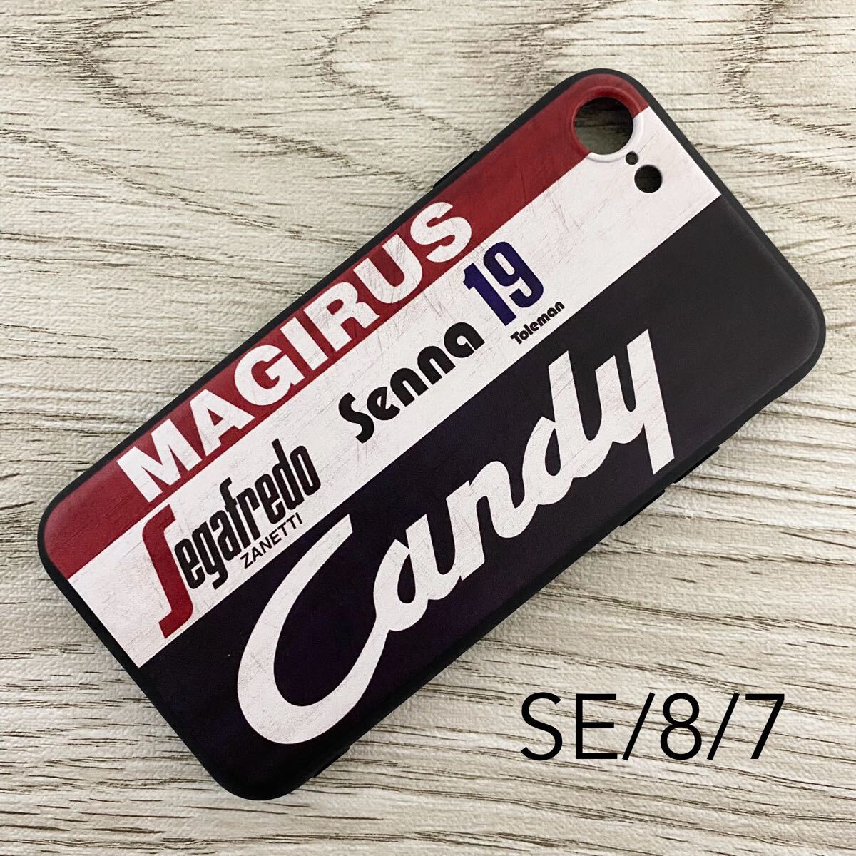 トールマン #19 アイルトン・セナ iPhone 8 / 7 / SE ケース F1 TG184 ハート スマホ拍卖