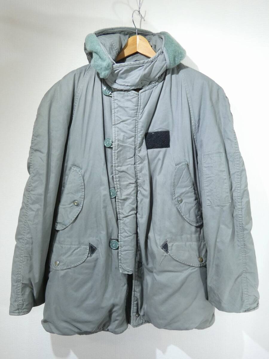 レア 70s 74年製 ビンテージ US AIR FORCE USAF CWU-8/P MIL-P-38184B 後期型 ラビットパーカ LARGE セージグリーン ミリタリー 60s N-3B拍卖