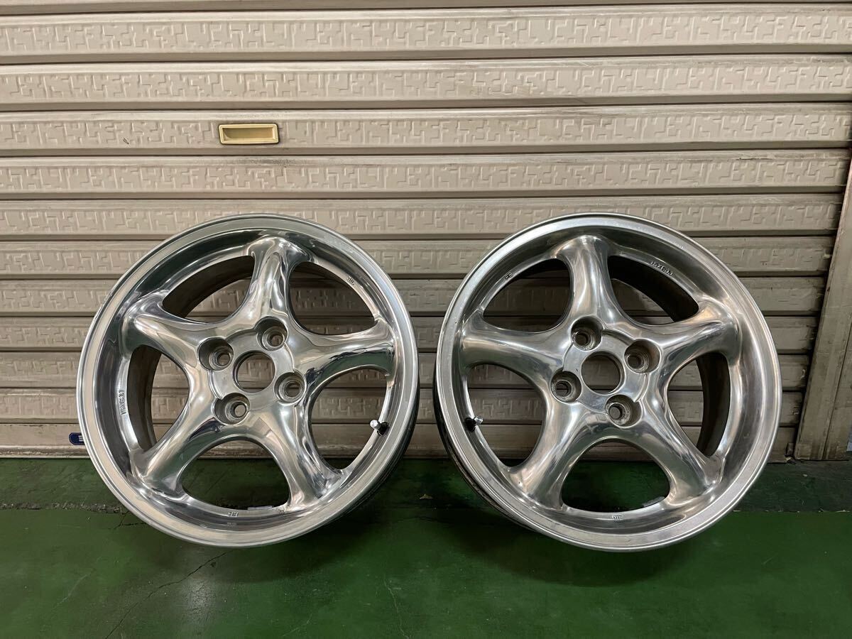 ENKEI製 マツダ NB ロードスター NRリミテッド 純正 15インチ 6J +40 PCD100 メッキ ホイール 2本セット オプション クローム グッカーズ拍卖