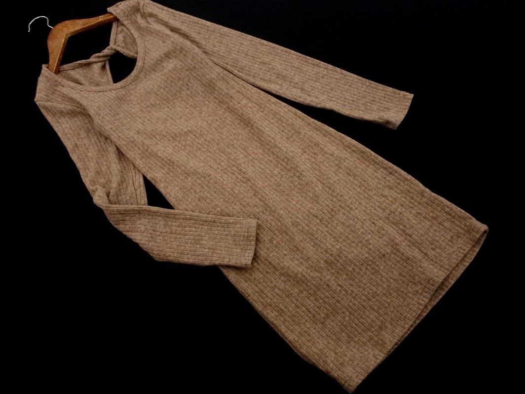 EGOIST エゴイスト バックオープン リブ チュニック ワンピース ベージュ ◇■ ☆ faa6 レディース拍卖