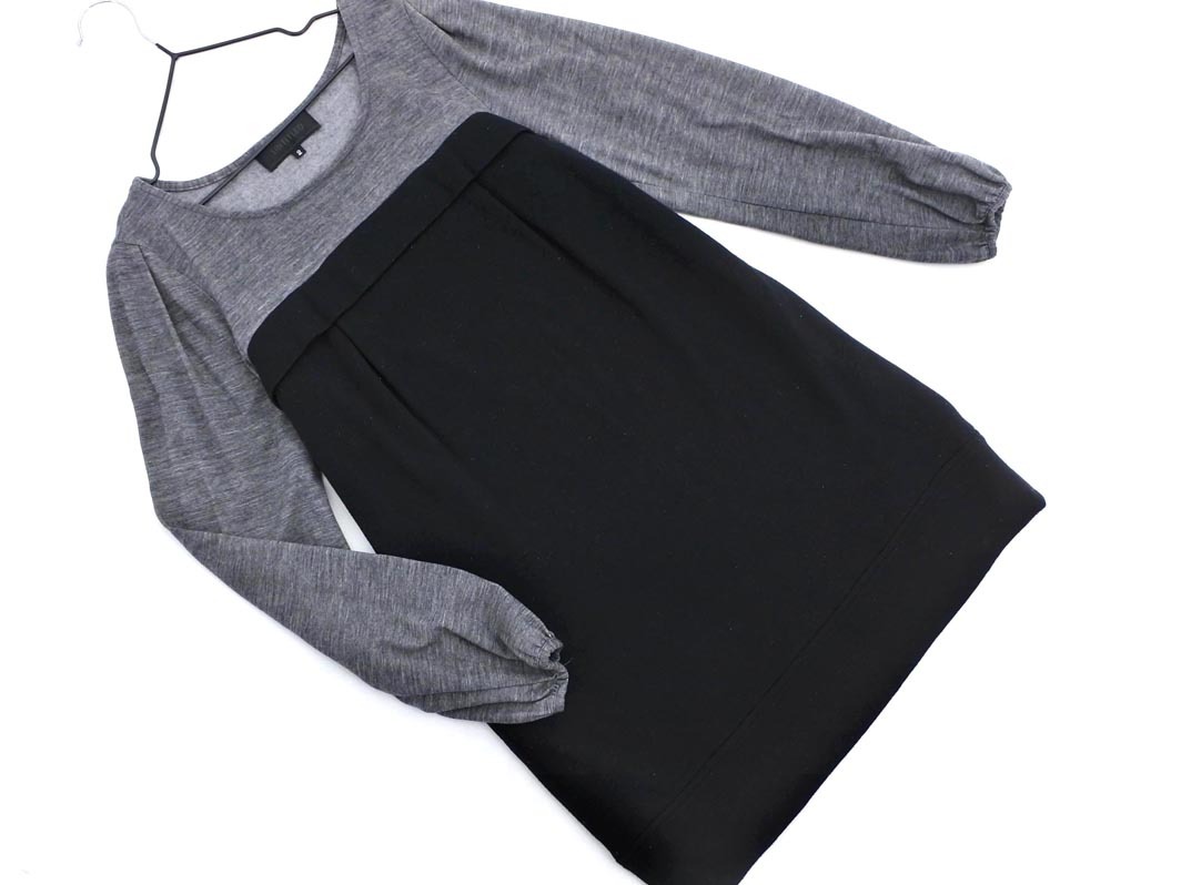 UNTITLED アンタイトル 切替 チュニック ワンピース size2/黒xグレー ◇■ ☆ faa8 レディース拍卖