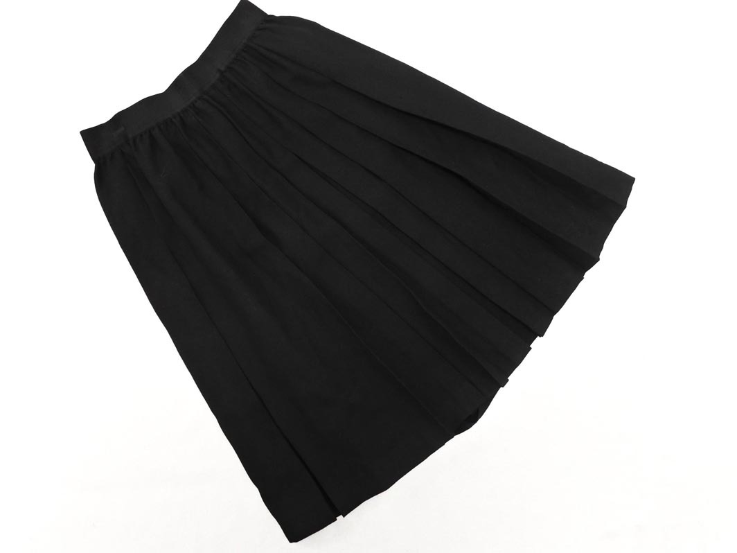MICHEL KLEIN ミッシェルクラン タック フレア スカート size36/黒 ◇■ ☆ fab7 レディース拍卖