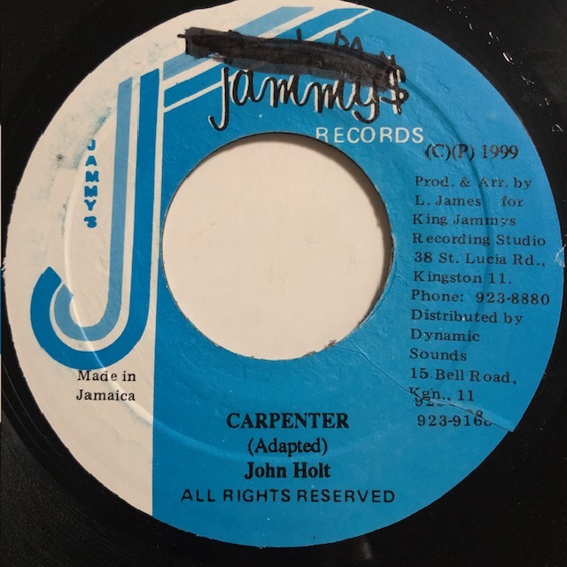 試聴 / JOHN HOLT / CARPENTER /Jammys/Reggae/Dancehall/big hit !!/7inch/1054拍卖
