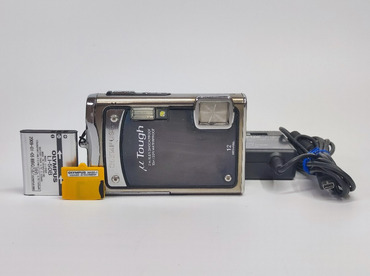 ★良品★ OLYMPUS オリンパス μ TOUGH-8000 microSD 4GB MASD-1 アタッチメント付き #10634#32-25拍卖