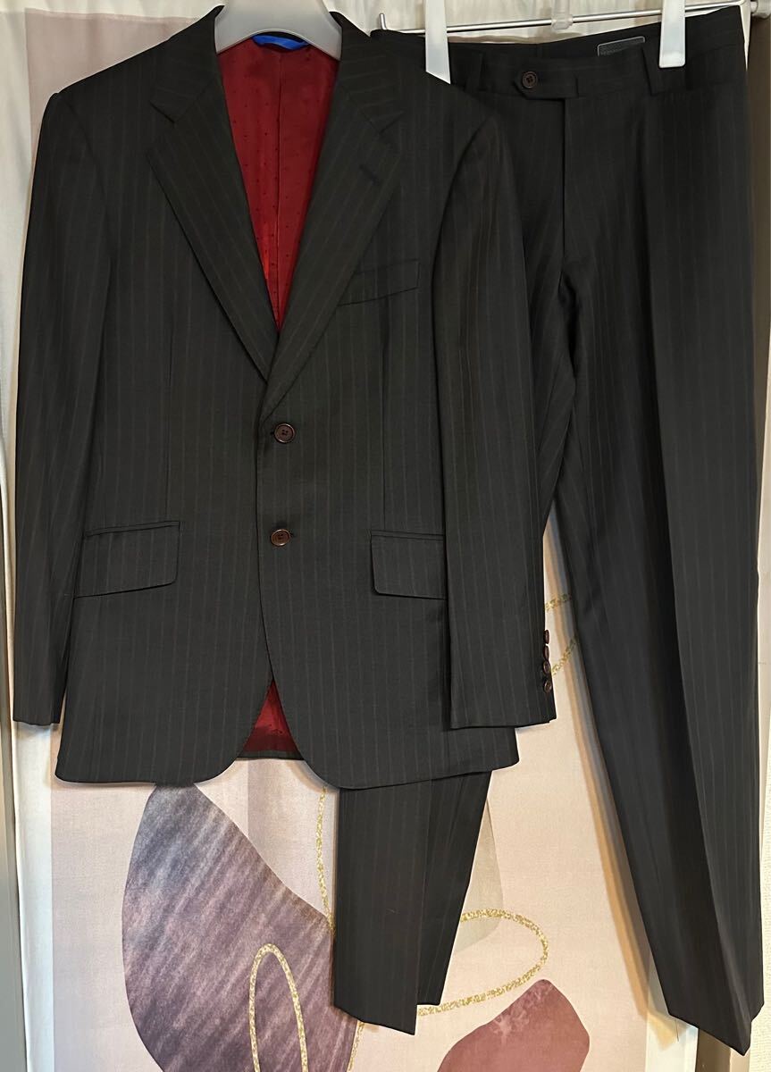 オリヒカ デルフィノ super120's イタリア製 ストライプ セットアップ拍卖