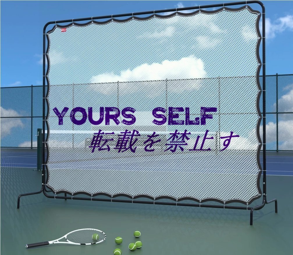 テニスリバウンダーネット 9.5 x 7フィート リバウンド練習壁 スポーツボール ピックルボール テニスバックボードネット テニスコート拍卖