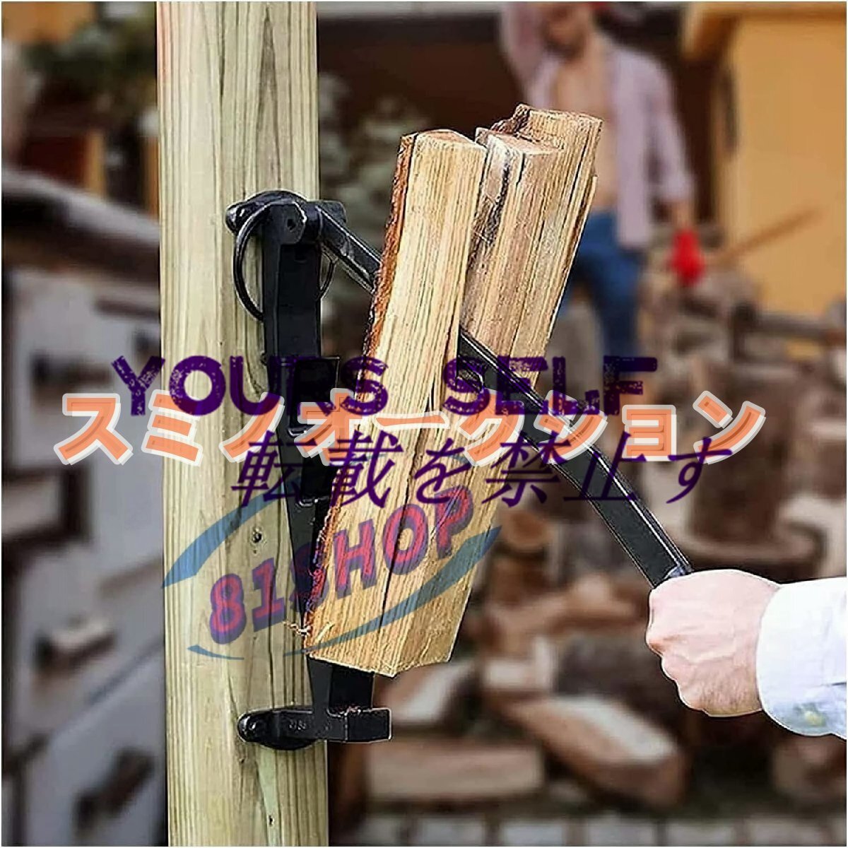 爆売 壁掛け薪割り機、ポータブル手動薪割り機、屋内または屋外用の頑丈な薪カッター、針葉樹専用拍卖