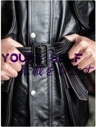 極美品★ ダブルライダースレザージャケット レザージャケットカーコート レザー 茶芯 馬革 M拍卖