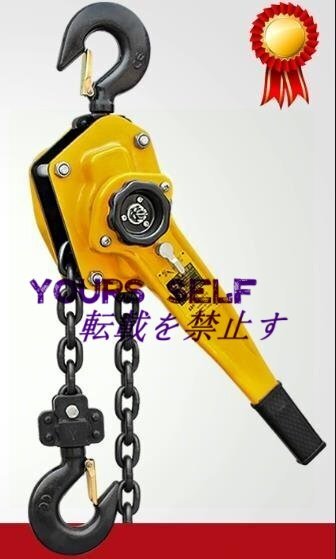 レバーホイスト レバーブロック G80マンガン鋼製 定格荷重0.75t 標準揚程1.5m 手動式 荷締め 運搬用 運送拍卖