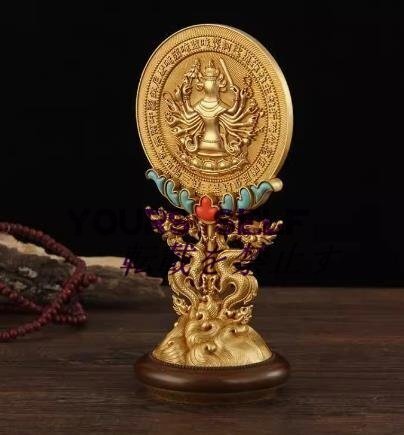 極上品 ★ 密教 法具 寺院仏具 準提鏡 准胝観音 仏具 高さ20cm拍卖