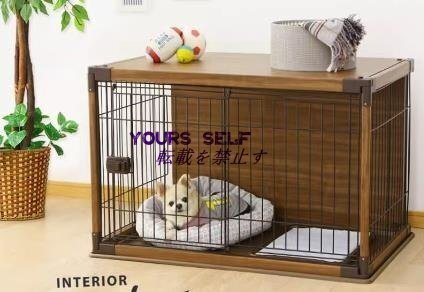 アイリスオーヤマ 犬 サークル ウッディサークル インテリア グレー 小型犬用 幅97.5×奥行66.5×高さ63.5cm 色: ブラウン拍卖