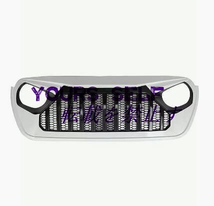 Abs フロントバンパーグリル上部グリルメッシュジープラングラーのための jl 2018 2019 白拍卖