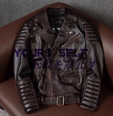 高品質 綺麗フライトジャケット 牛革 ライダース 手作り バイクウェア ヴィンテージ イタリアン レザージャケット超レア拍卖