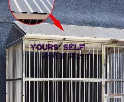 ステンレススチール製 犬用 ケージ 屋外防雨 断熱 トイレ トレイ ユニバーサルホイール 中型犬用 耐荷重500kg 110*75*158cm拍卖