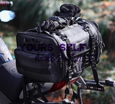 バイク用シートバッグ キャンプ 大容量40-60L テント泊 容量可変 盗難防止 レインカバー付き 撥水加工 折り畳んで収納 通勤通学 ブラック拍卖