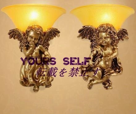 極美品★天使 壁掛け照明 ブラケットライト 壁掛け灯.玄関照明 間接照明 インテリア照明 (2点セット)拍卖