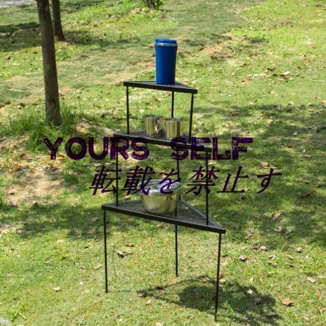 アイアン 焚火ラック 焚き火ゴトク 三角形テーブル 五徳 キャンプ アウトドア BBQ 3点セット 収納ケース付 コンパクト拍卖