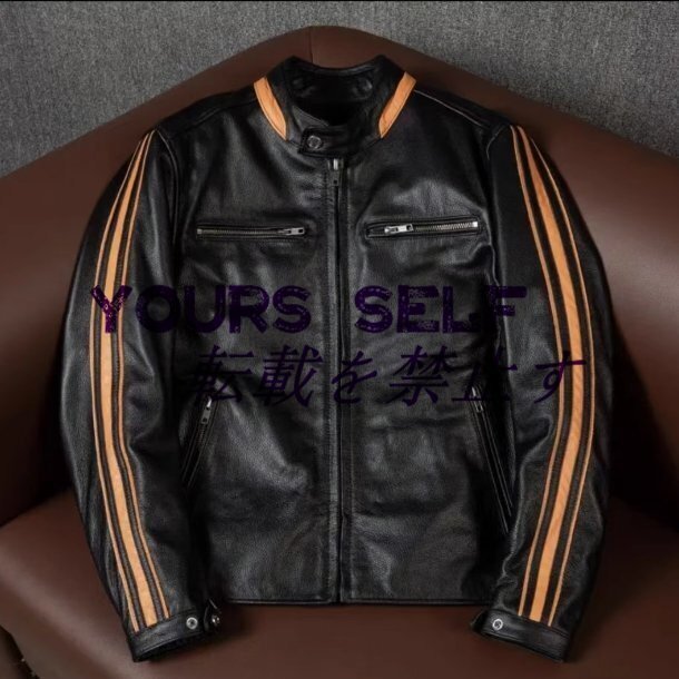 ◆美品◆メンズ 革ジャン 最上級 牛革 ライダース レザージャケット バイクウエア オートバイ 本革 ブルゾン S~5XL拍卖