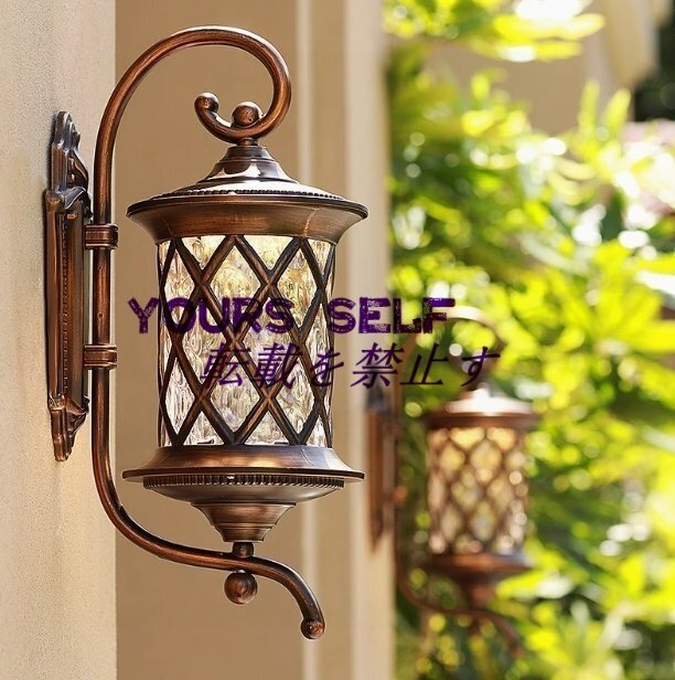 防水壁掛け照明 庭用 夜明け 屋外ライド アンティーク ウォールランプ ブラケットライト ポーチライト ゴールド拍卖