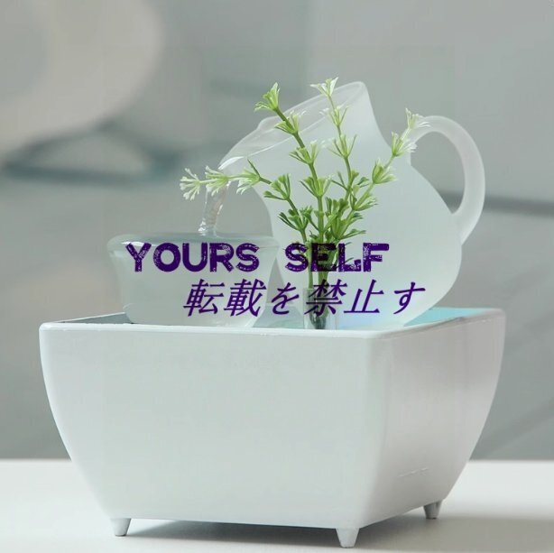 屋内噴水/噴水 卓上噴水 USB LED 屋内噴水 ライト付き滝 デスクトップ噴水 オフィス ホーム装飾用 4.7インチ 卓上噴水拍卖