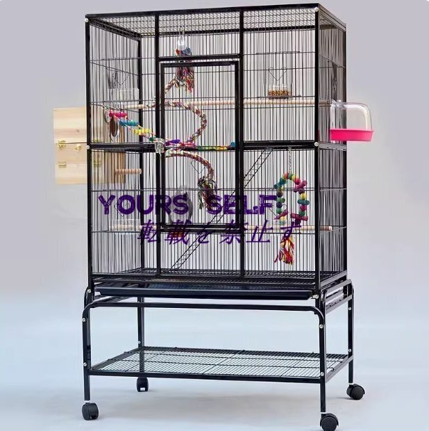 鳥かご 小鳥用の鳥かご オカメインコインコカナリアラブバード 大きな金属オウムバードケージ オウムケージペットバードケージ拍卖