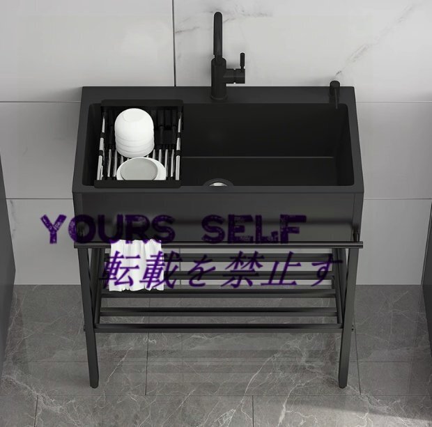 黒流し台 屋外シンク流し台 キッチンシンク シンク アウトドア ガーデンシンク 大容量自立型シンク 業務用厨房簡易流し台 屋外流し台 洗面拍卖