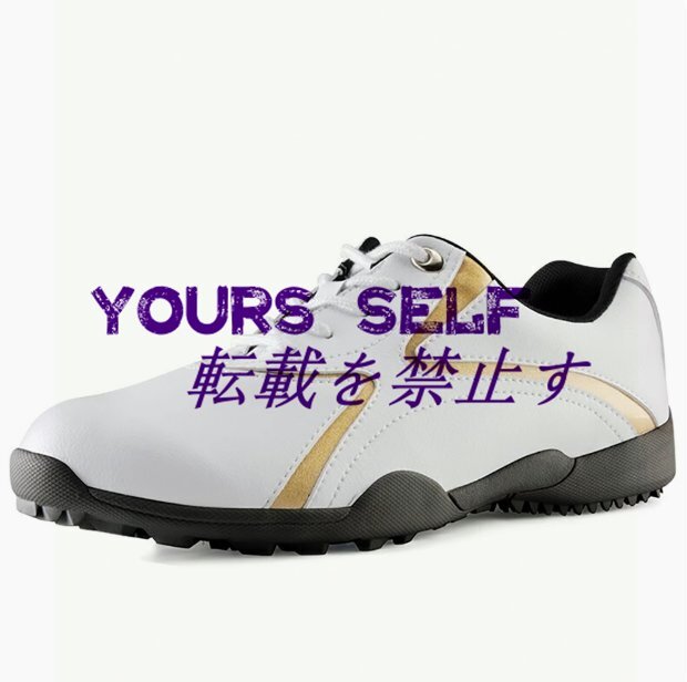 L429☆新品ゴルフシューズ メンズ スニーカー 強いグリップ スパイク靴 ソフトスパイク アウトドアフシューズ 防水 防滑 耐磨 25CM拍卖