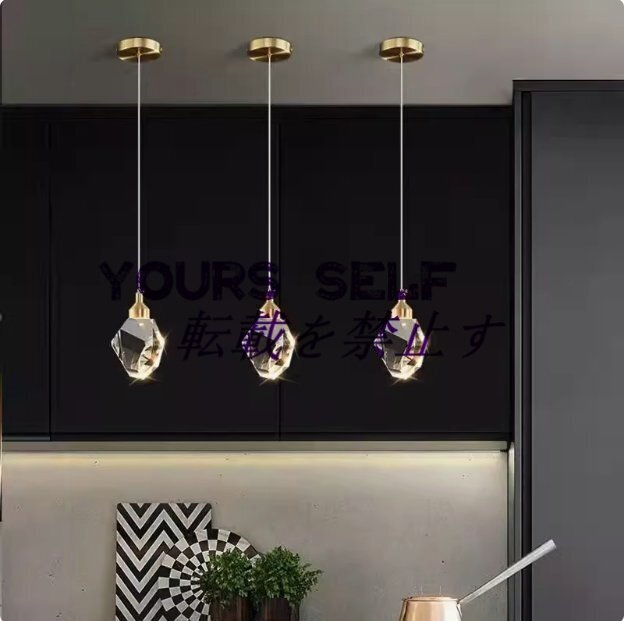 シャンデリア クリスタルシャンデリア 階段シャンデリア リビングルーム ホール 照明 屋根裏部屋 ペンダント 3 ヘッド三色ライト拍卖