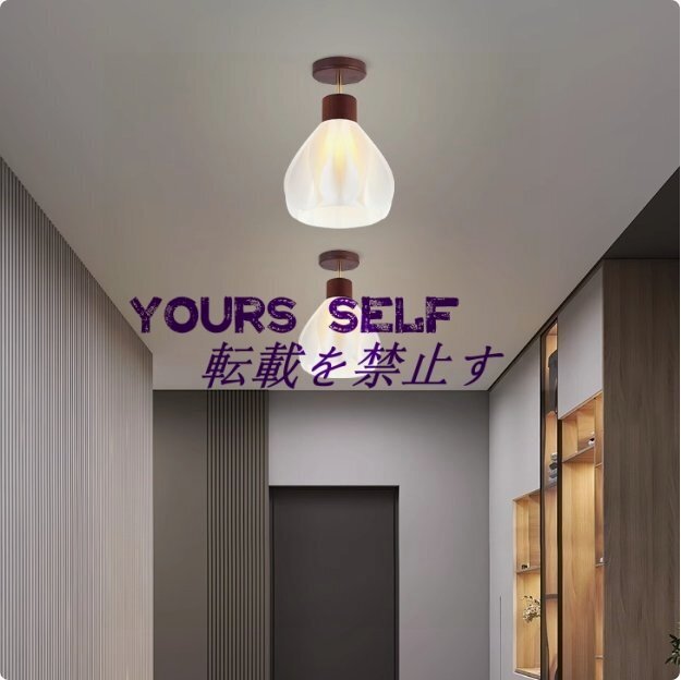 パーソナライズされたフラワーログシーリングライト器具 E27ベース省エネシーリングランプバルコニーシーリングライトのフラッシュ 30cm拍卖