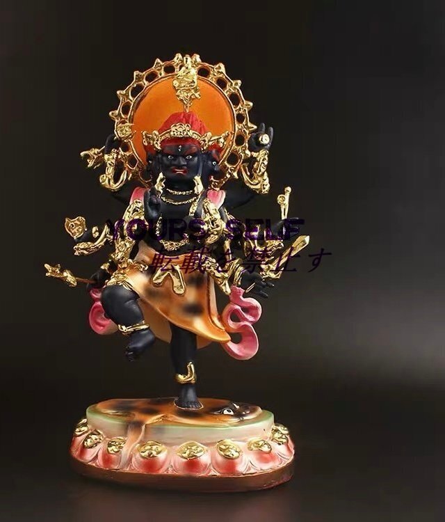 烏枢沙摩明王仏像 穢跡金剛 ご不浄を清浄にトイレの神様 樹脂製 総高25cm拍卖