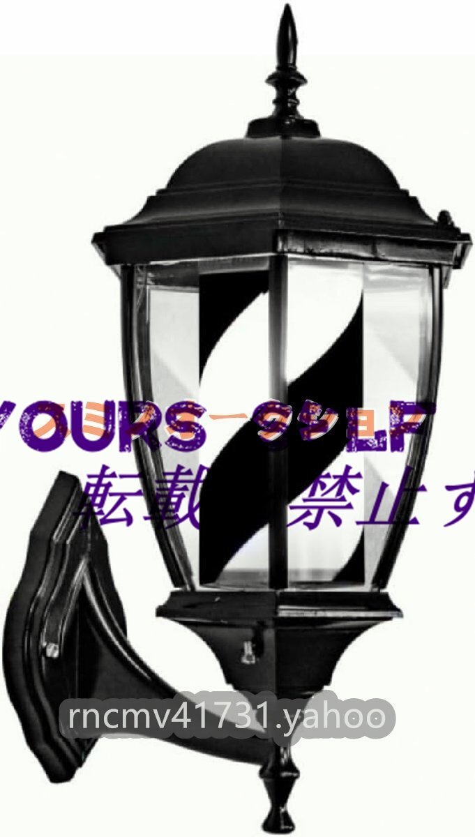 バーバーショップ屋外ターンライト サインポール 壁掛け式 ヘアーサロン理容室オープンサイン 灯理髪店の柱 スピニングスト拍卖