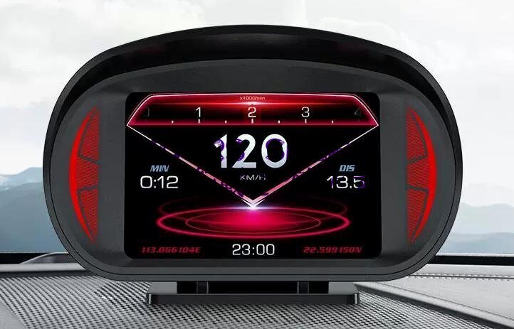 車載OBD2 メーター、スピードメーター、タコメーター、GPS+OBD+傾斜計モード マルチメーター 、障害診断、警告機能付き拍卖