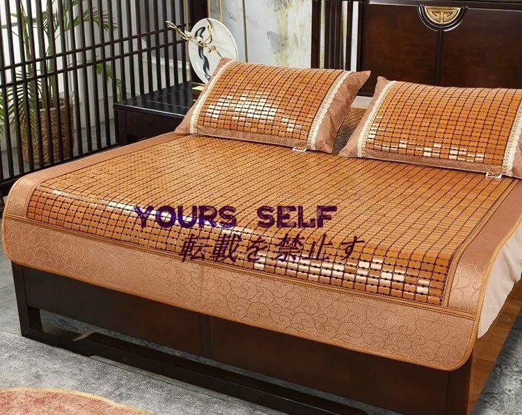 夏用 冷感シーツ竹から出来た敷パッド 冷却 スリーピングパッド 竹マット ソファカバー 涼しい 座ぶとん 涼感シーツ 敷き物 180x200cm拍卖