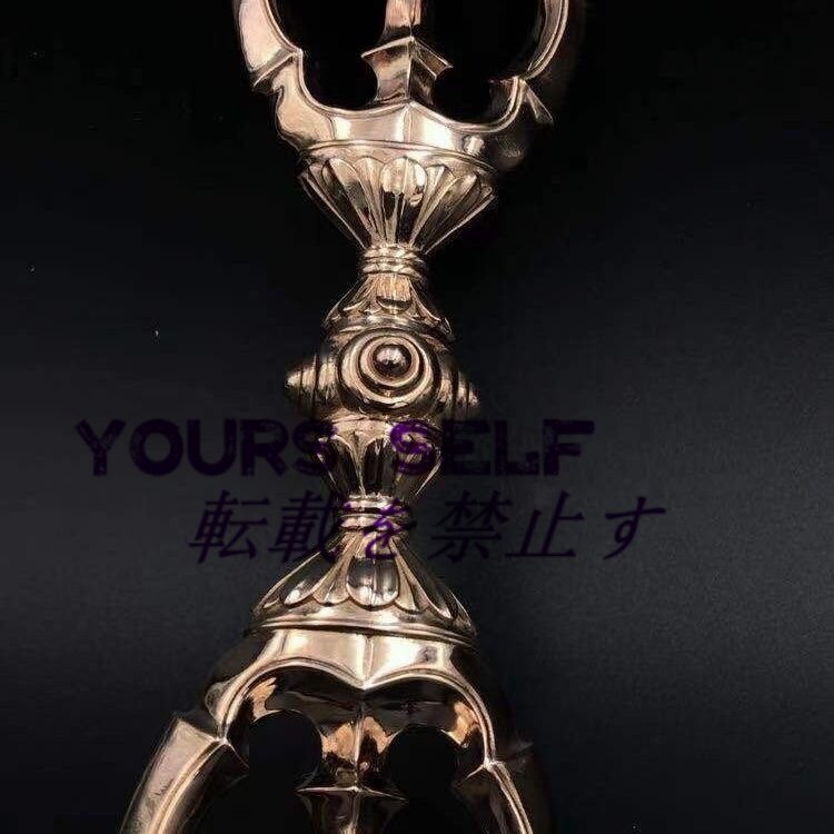 飛行杵 飛行五鈷杵 金剛杵 密教法具 寺院用仏具 真鍮制 16cm拍卖