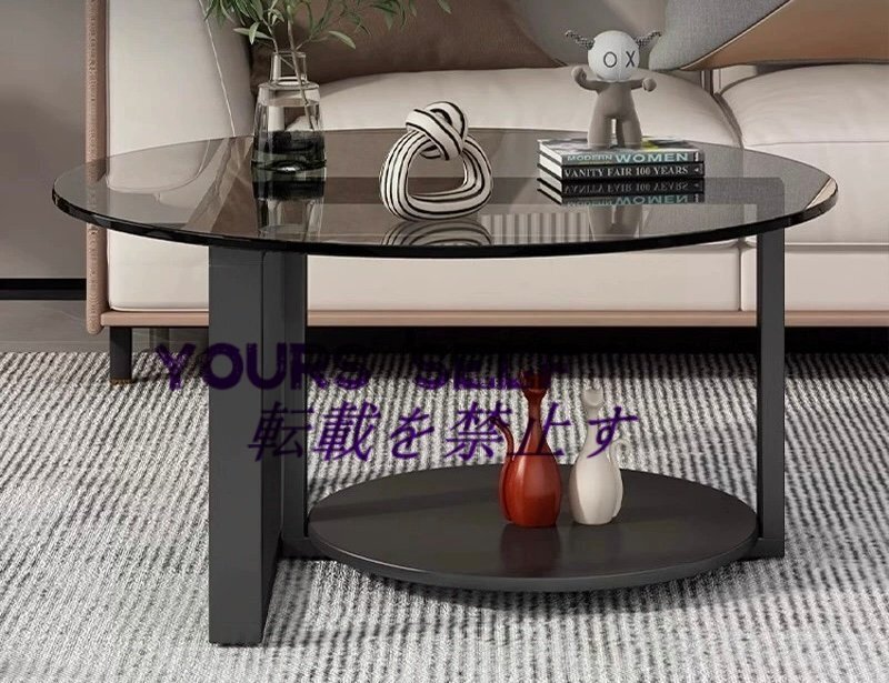 サイドテーブル コーヒーテーブル ローテーブル センターテーブル コーヒーテーブル おしゃれ ガラステーブル リビングテーブル 高45cm拍卖