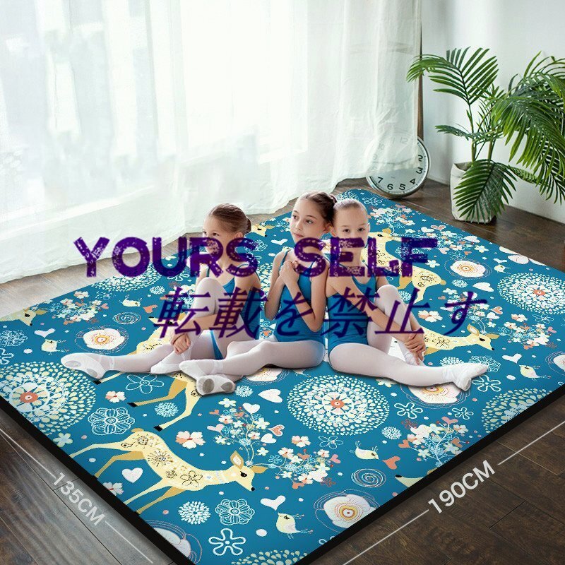 ヨガマット 10mm 二人用 厚手 190cmX135cm エクササイズマット ピラティス TPEエコ素材 体操マット 防音 ダンスマット トレーニングマット拍卖