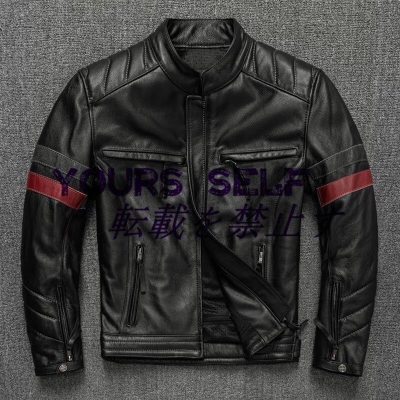 レザージャケット メンズ ハレージャケット バイクジャケット 秋冬 ライダース 高級牛革 本革革ジャン拍卖