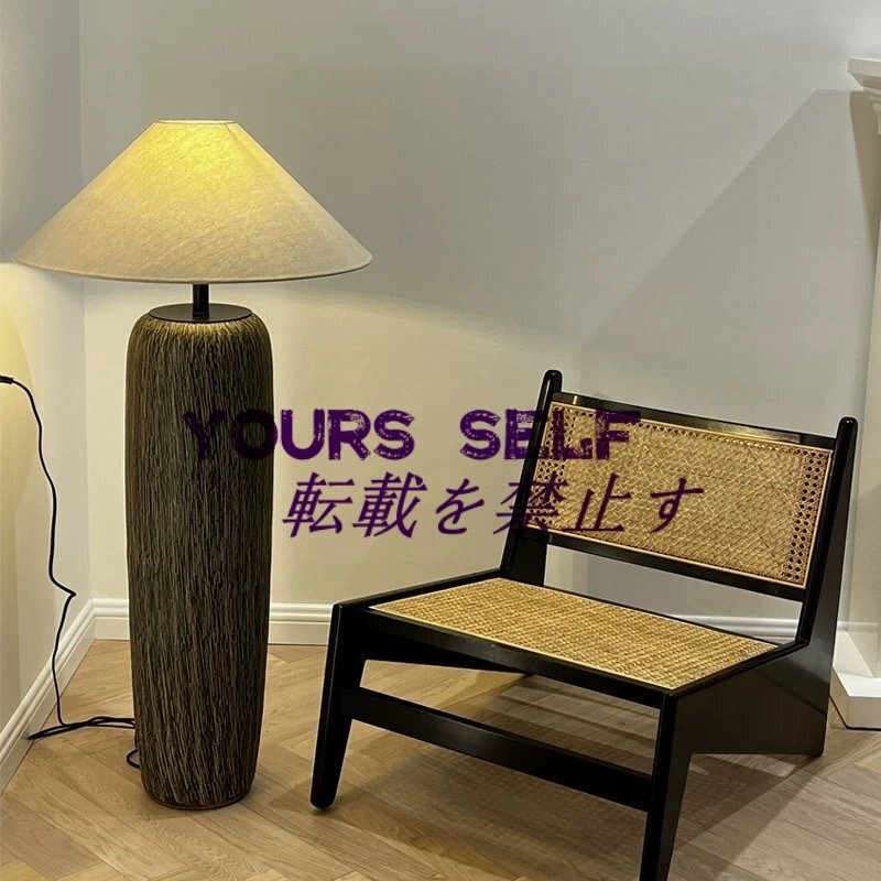 「室内芸術」高級感満載 フランス風 陶器木芸風ライト フロアライト 照明器具 間接照明拍卖