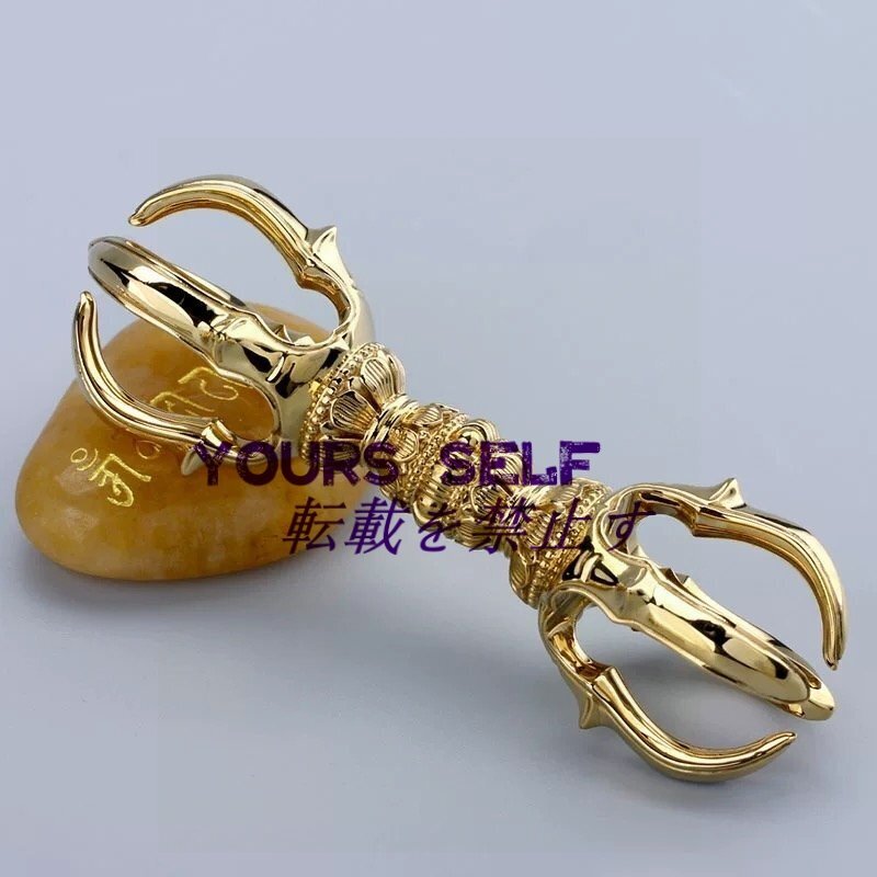 法器 金剛杵 五鈷杵 真鍮製 13.5 CM拍卖