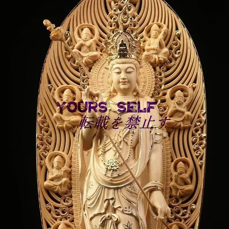 新作 日光観音菩薩 観音菩薩 立像 彫刻工芸品 精密細工 木彫仏教 仏師で仕上げ品拍卖