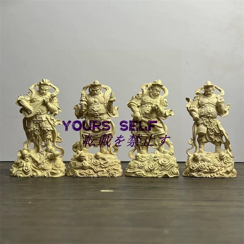 極上品★四天王 持国天 増長天 広目天 多聞天 仏教美術 鎮宅辟邪 仏像 置物 彫刻拍卖