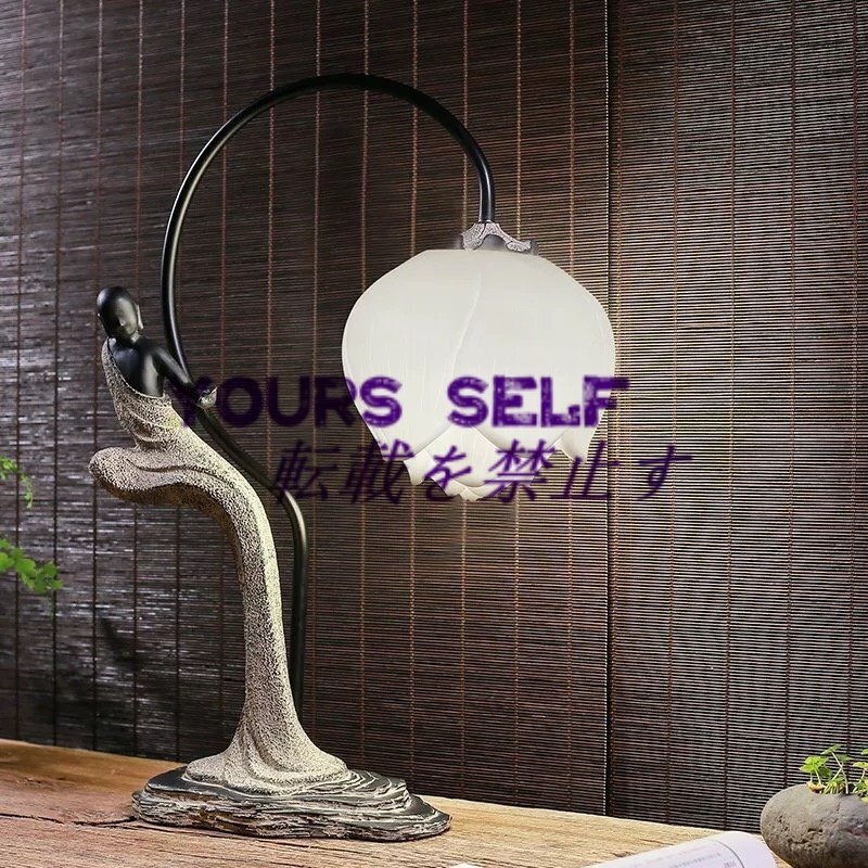 ★卓上照明 蓮の花スタンドライト テーブルランプ 禅意 デスクライト拍卖