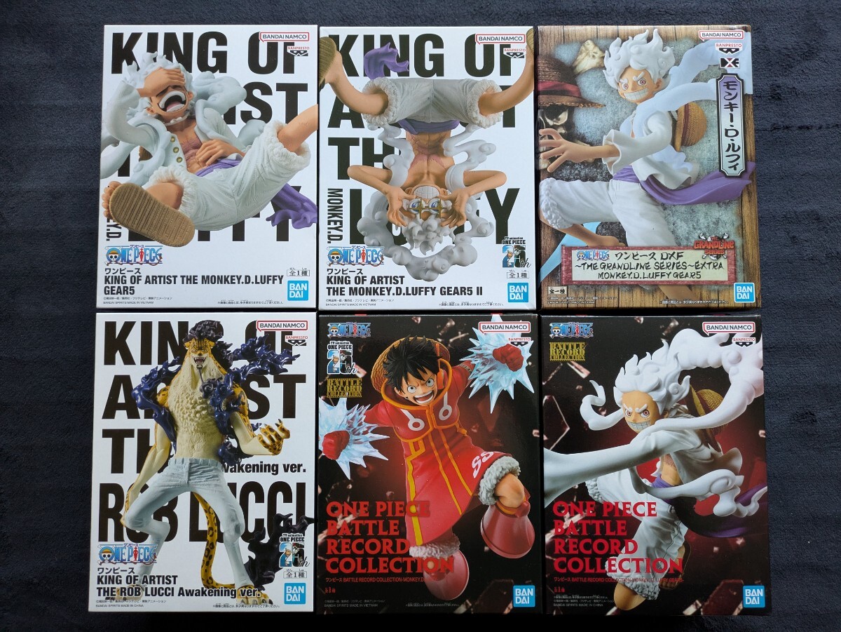 ★新品未開封ワンピース★KING OF ARTIST/DXF GRANDLINE/BATTLE RECORD/6体セットまとめ売り ルフィ ニカ ギア5 エッグヘッド拍卖