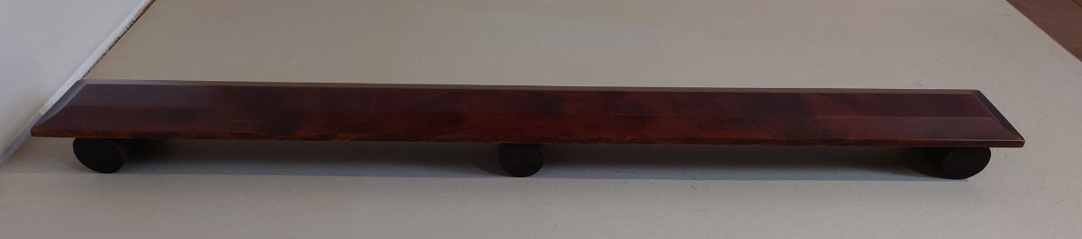 無垢の木 ブラウン フィギュア台や花台等のお飾りインテリア台 サイズ幅W93.5cm奥行10cm高さ6cm お飾り部分幅89cm奥行5cm拍卖