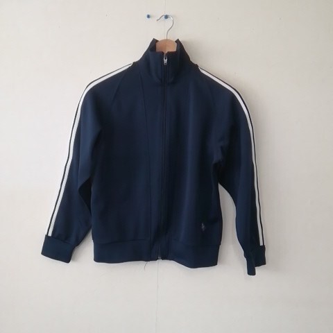 ★【古着】Hit union(ヒット ユニオン) ジャージ上 長袖 紺(ネイビー) Sサイズ拍卖